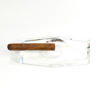 Design Aschenbecher Ascher Glas Bleikristall quadratisch 11 x 11 cm FŸße  Zigarre Zigarette Tabak Tabakspfeiffe Raucher Raucherecke Casablanca