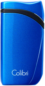 Colibri Cigarren-Feuerzeug "Falcon" blau metallic Jet Schrägflamme